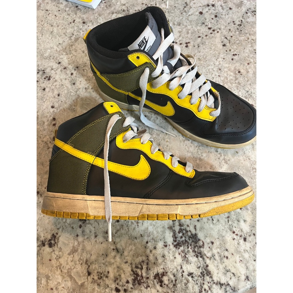 Nike Dunk High North Black Yellow Olive Green High Top Sneakers
